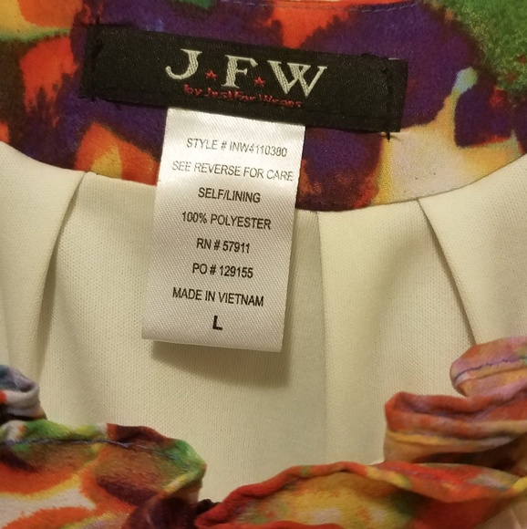 JFW fall dress in orange ruffles in front - Picture 3 of 3